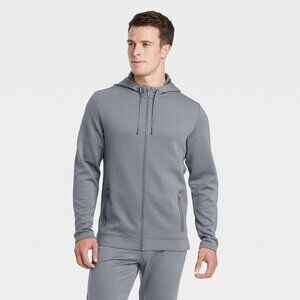 Men's Textured Fleece Preiu Full-Zip Hoodie - All in Motion Size M
